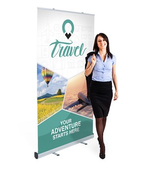 Retractable Banner with Stand. Upload your own design 